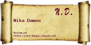 Nika Damos névjegykártya